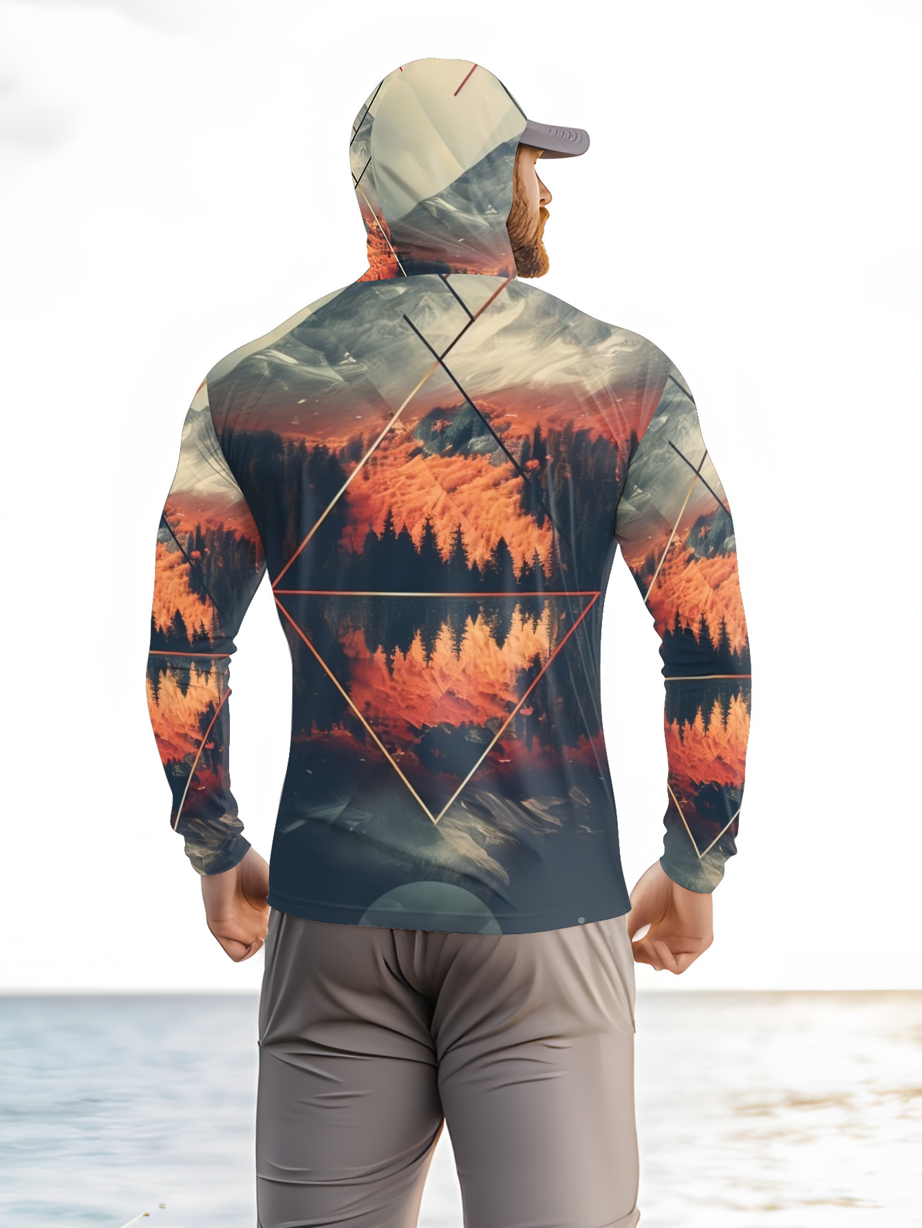 Outdoor Men's Fishing Hoodie B - Fishing Mask Sun Protection review and price