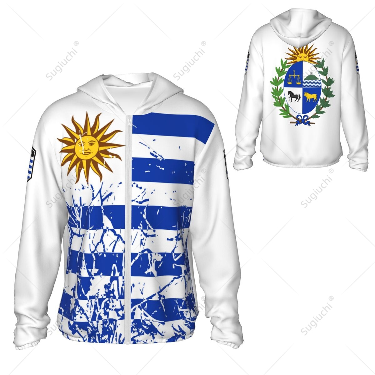 Uruguay Flag Sun Protection Ho - Fishing Hoodie review and price