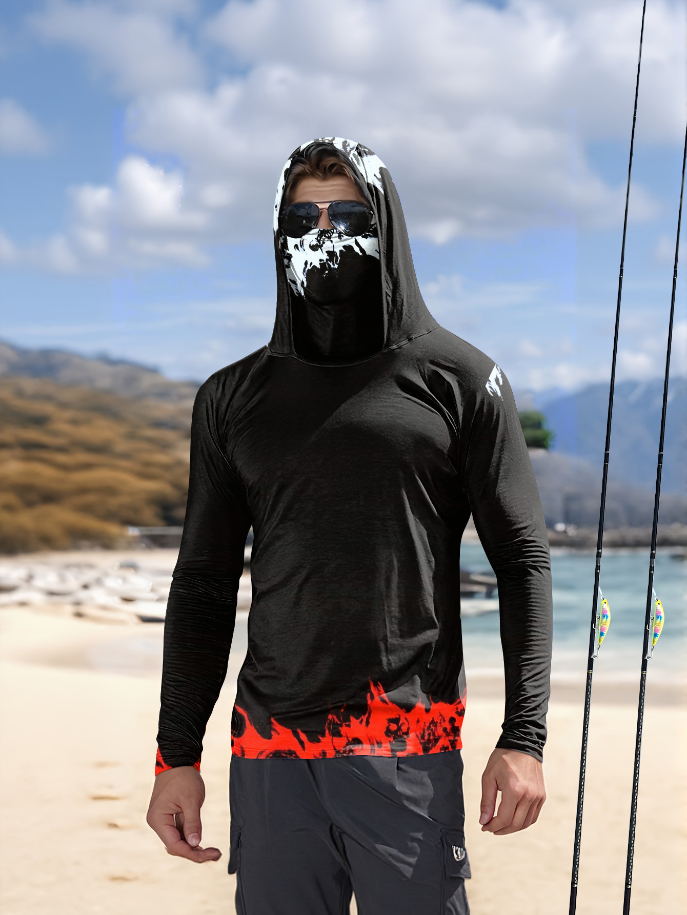 Men Hood Fishing Shirt long sl - Fishing Hoodie review and price