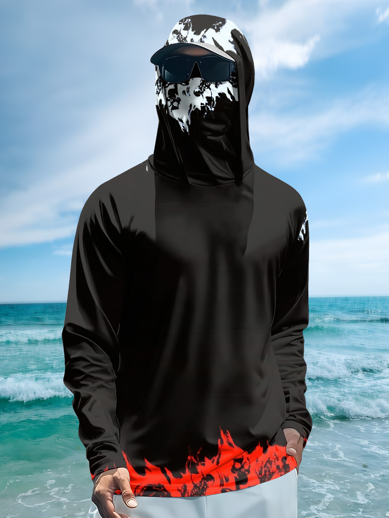 Men Hood Fishing Shirt long sl - Fishing Hoodie review and price